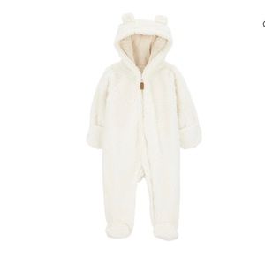 Baby Hooded Sherpa Jumpsuit